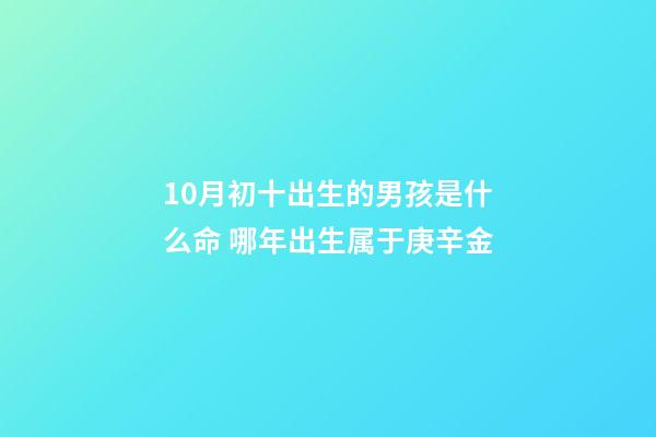 10月初十出生的男孩是什么命 哪年出生属于庚辛金-第1张-观点-玄机派
